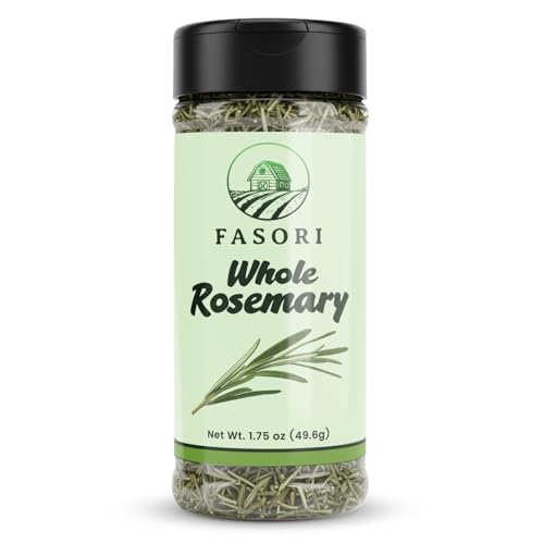 Fasori Rosemary Whole Leaves 1.75 oz (50 g) – Premium Dried Whole...