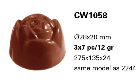 ChocolateWorld チョコレートワールド21個取ローズ cw1058 Amazon.co.jp: チョコレート型,Chocolate mold,ChocolateWorld,Rose2