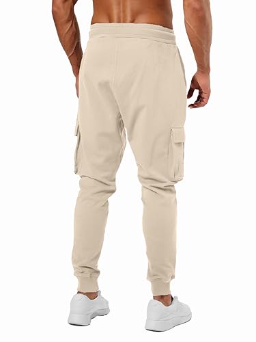 Image of JUGULAR Men's Regular Fit low Rise Cotton Solid Stylish Cargo Track Pants