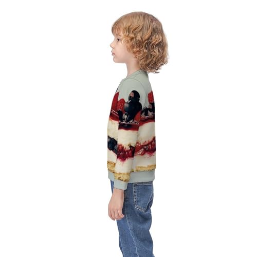 Piece of Cheesecake CakeChildren's Casual Pullover Sweatshirt Loose Fit7-9Y3
