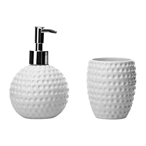 Dcasa - Set de baño nórdicos Blancos Arabia Cover