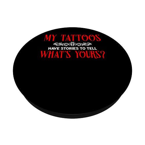 Tattoo Artist Job Art Lovers Tattoo Gun Inks Tattooist PopSockets Swappable PopGrip, Black - Image 2