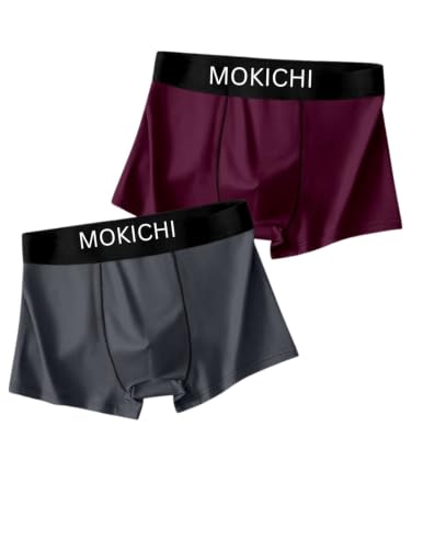 Image of Men's Ice Silk Boxer Briefs Pack of 2 | Ultra Soft Breathable Stretch Trunks | Moisture-Wicking Quick Dry Innerwear