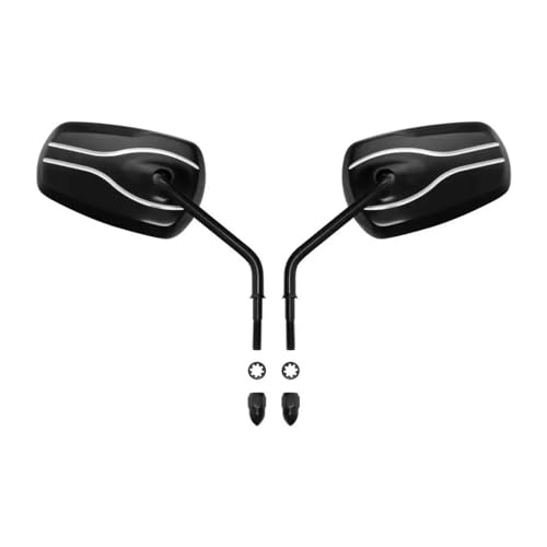 Rétroviseurs moto 8mm réglables pour Touring Softail - 5