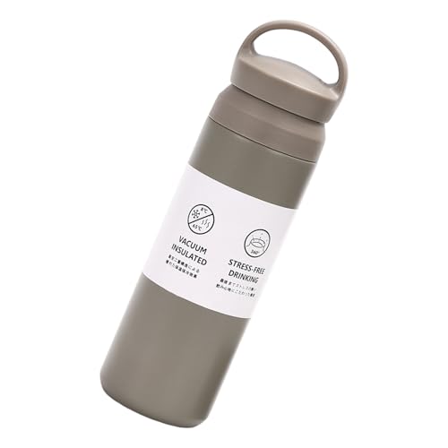 Taza de café de acero inoxidable con aislamiento térmico de 500 ml, apta para lavavajillas, botella de agua aislada para uso en viajes de oficina