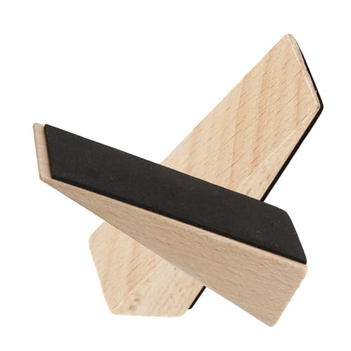 2 Pack Wooden Door Stopper Non-Slip Door Stops Indoors Doors Wedge for Floor Heavy Duty Doorstop Base with Rubber Multifunctional Wood Wedge Holder for All Types of Surfaces Home Office Kitchen Use