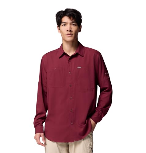 Image of Columbia Men Polyester Loose Omni-Shade Ridge Utility Lite Hiking and Trekking Long Sleeve Shirt
