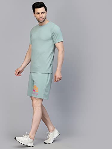 Image of Rigo Cotton Blend Waffle Knit Self Textured Co-Ord Set For Men's|Night Suit Set|Lounge-Wear Pajama Set|Night Wear, Beach Wear, Vacation Wear