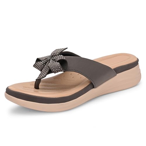 Image of Centrino Women's Sandals | Stylish Slip-On Sandals for Ladies | Durable Soft Cushioned Footbed for Comfort | Elegant & Trendy Design | Lightweight Daily And Casual Use Flip Flops (9343)