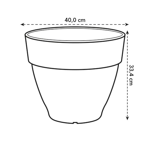 Pot de fleurs pour extérieur Elho Vibia Campana Rond 40 blanc soie - 6