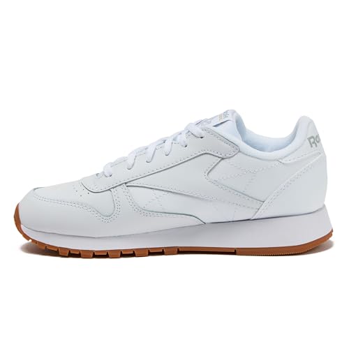 Reebok Classic Leather Girls & Boys Shoes for Kids, Toddler, Little Kid or Big Kid Sneakers, White/Gum, 5.5 Big Kid