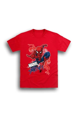 Marvel Spiderman Red T-Shirt for Kids | Boys' Superhero Short Sleeve Tee Sizes 9-17 Years (UK, Age, 9 Years, 10 Years, Standard, Red)