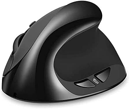 Wireless Mouse, ADLOKO Vertical Ergonomic Optical USB Rechargeable Mice Adjustable Sensitivity 800/1200 /1600 DPI for Laptop, Chromebook, PC, Desktop