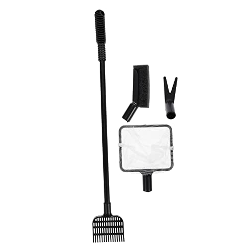 Milisten 1 セット 水槽用クリーニングブラシ 乾燥 水族館 パイプ 空気 ワイプ スクレーパースクラバー 多目的水槽ブラシ 家 藻類洗浄スクラバー 水槽掃除ブラシ プラスチック Black