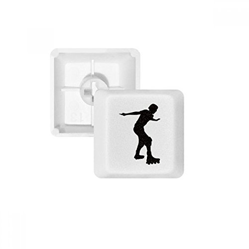 Touches Patinage sur roulettes PBT noir OEM clavier mécanique blanc touches vierges silhouette
