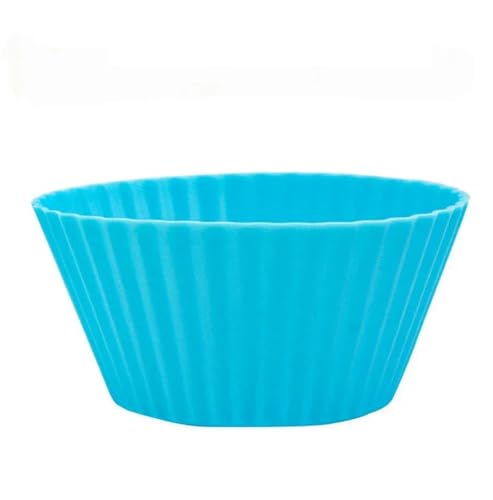 DYRBF 12-Piece Silicone Cake Mould Set - Round Cupcake Baking Tools for Kitchen & DIY Cake Decoration