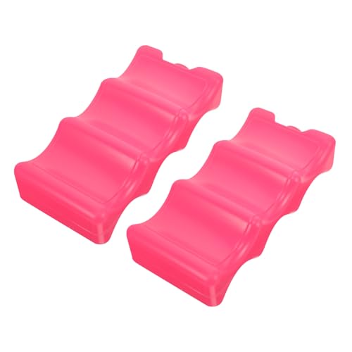 SEWACC 2個入り パック 冷蔵アイスボックス母乳 母乳ピッチャー 再利用可能な氷 蓋付き製氷皿 母乳保存袋 アイスバッグ アイスキューブバッグ 母乳クーラー アイスボード Rosy ゴム