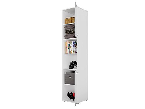 Mirjan24  Schlafzimmer-Set Concept Pro I Vertical, Wandklappbett und 2 Regale, Wandbett mit Lattenrost, Bettschrank, Klappbett, Funktionsbett (Weiß, CP-01 (140×200)) - 5