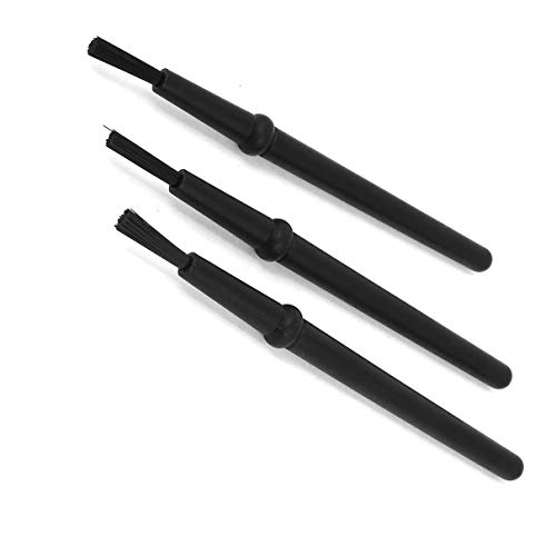 Aexit 3PCS Black Tool Sets Plastic Anti Static Debris Cleaning ESD Brush 20mm ESD Tool Sets x 5mm