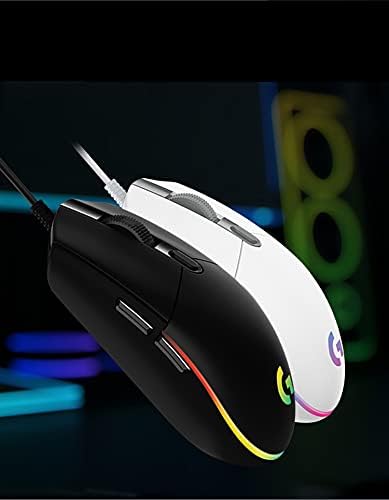 Logitech G102 Light Sync Gaming Mouse with Customizable RGB Lighting, 6 Programmable Buttons, Gaming Grade Sensor, 8 k dpi Tracking,16.8mn Color, Light Weight (White)
