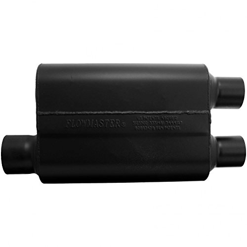 Flowmaster 9430462 Super 44 Muffler - 3.00 Offset In / 2.50 Dual Out - Aggressive Sound, Black #TOP4