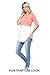 Hello MIZ Women's Empire Waist Babydoll Maternity Nursing Top (Denim Heather/Ivory, Medium)