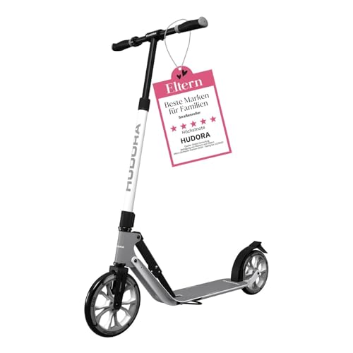 HUDORA BigWheel 230 Advanced Scooter - Stabiler Aluminium-Roller bis zu 120kg - Leiser & zusammenklappbarer Cityroller mit Ständer & Klingel - Kick-Scooter für Kinder/Jugendliche & Erwachsene - iron HUDORA BigWheel 230 Advanced Scooter - Stabiler Aluminium-Roller bis zu 120kg - Leiser & zusammenklappbarer Cityroller mit Ständer & Klingel - Kick-Scooter für Kinder/Jugendliche & Erwachsene - iron