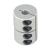 Yhenlovtt Wellenkupplung D32L45 D25L40 für Schrittmotor, Klemmwellenverbinder mit Keilnut, 6,35-8 bis 12-15 mm Modelle, Aluminiumlegierung für Graviermaschine, CNC-Plattform (1 Stück) (D32-L45-10-14)