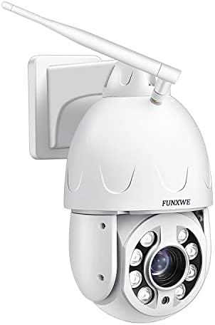 Funxwe 5MP 30X Optical Zoom WiFi Security PTZ Camera ​Wireless Wired CCTV Surveillance with Onvif Two Way Audio, Motion Detection Auto Tracking, Color Night Vision 330ft