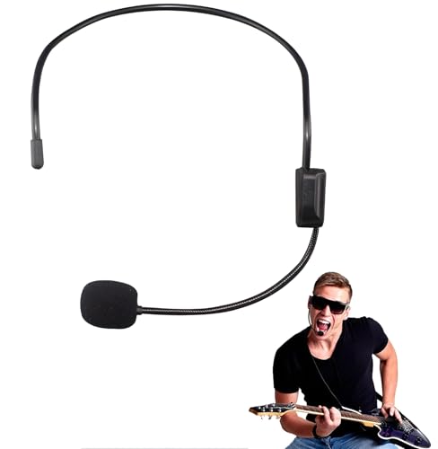 Finduat Fake Headset, Rockstar Costume Cosplay Accessories for Men and Women, Hippie Singer Headphone Props Birthday Party Supplies Halloween for Adults