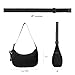 Medium Nylon Crossbody Crescent Bag: Black Slouchy Style Shoulder Casual with 47