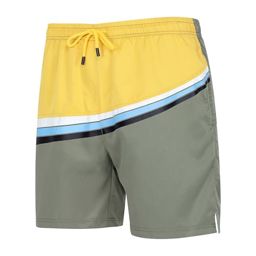 Short clásico para hombre Colorblock Yellow talla Small