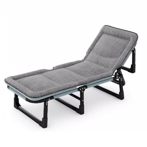Lit de camping pliable avec matelas pour vos siestes au bord de la piscine et nuits d'été