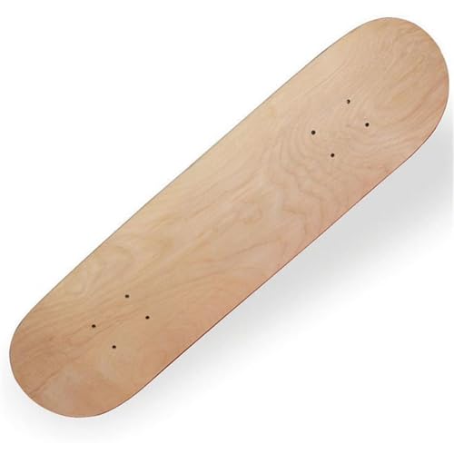 Monopatín de 8 pulgadas de madera de arce de 8 capas – Tabla doble cóncava de madera de arce natural | Tabla de skate para trucos Street Park Ramp Cruising Freestyle Skating Transporte Divertido