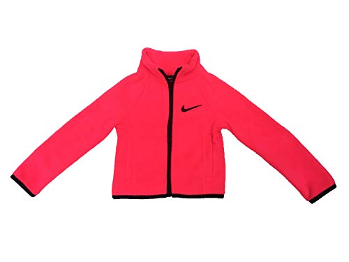 Nike Little Girls Fleece Full Zip Jacket (Racer Pink(26F655-A4F)/Black, 2T)