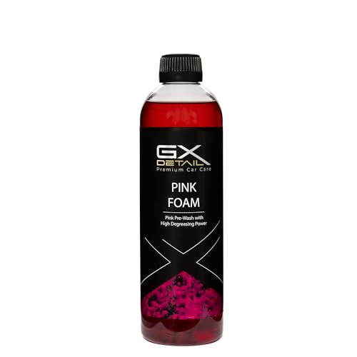 GxDetail Pink Foam 500 ml. – Espuma de Lavado Rosa para Coche – Limpieza Profunda y Brillo Espectacular – Espuma Densa y pH Neutro – Seguro para Pintura - Efecto Nieve.