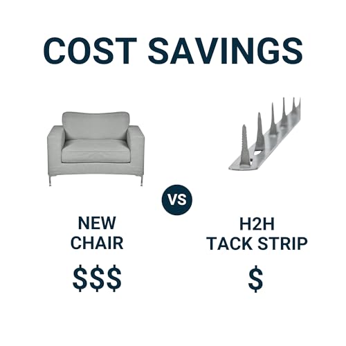 House2Home 30" Upholstery Metal Tack Strips, Fabric Reupholstery Supplies for Furniture, Couch, Chair, and Sofa, Includes Instructions, 5-Pack