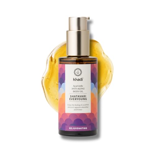 khadi SHATAVARI EVERYOUNG Ayurvedisches Elixier Skin & Soul Oil - Anti-Aging-Öl - strafft & revitalisiert - 100% pflanzlich, natürlich & vegan - 100ml