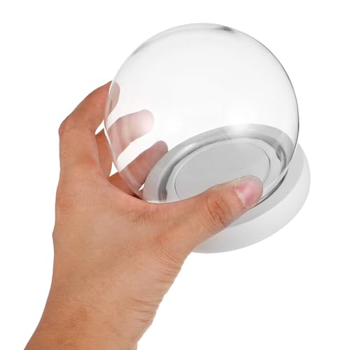 Cúpula de cristal transparente 15 cm campana protectora redonda 5