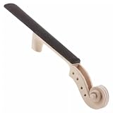 Harilla Paletta Violino Manico Collo Tastiera Testa in Acero Naturale Superficie Tipo Ebano da Sagomare E Carteggiare Scroll, 1/2, Testa Di Violino 1/2 + Tastiera