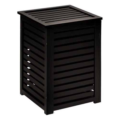 5five - cesto de la Ropa Sucia de bambú Negro sicela 65l