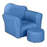 Hengshitong Kindersofa PVC Leder Sofa Stuhl Kinder Single Bending Back Blau Sofa Ideal Kinder...