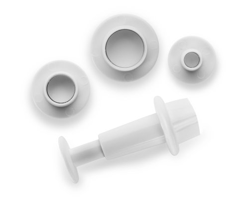 Ibili Set 3 CORTADORES con EXPULSOR Redondo, Stainless Steel, Centimeters, 3