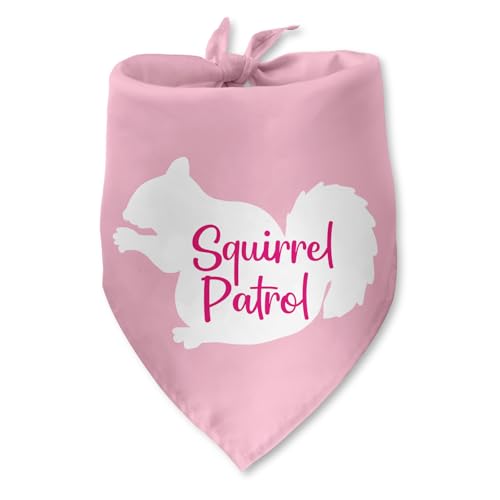 Squirrel Patrol Dog Bandana Funny Dog Costumes Squirrel Costume for Dogs Birthday Party Decorations Photo Prop Pet Scarf Accessories for Small Medium Large Dogs