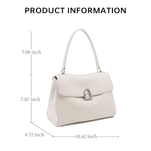LA FESTIN Women's Leather Top Handle Satchel Bag - Large Shoulder Handbag Crossbody Purse with Detachable Strap4