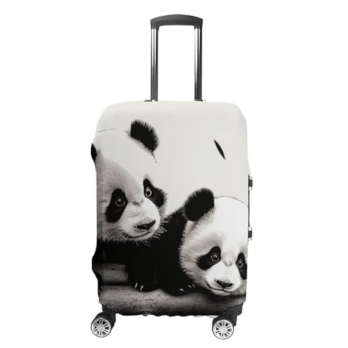 Carry on Luggage Cover Pandas Suitcase Covers for Luggages Tsa Approved Travel Luggage Sleeve Protector Elastic Suitcase Protector Anti-Scratch Washable Fits 19-30 Inch Case -S