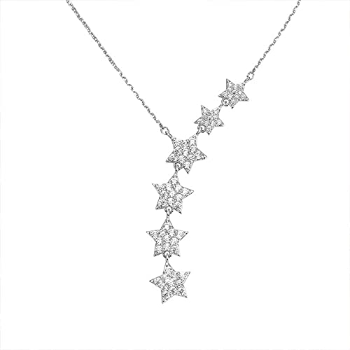 Bijoux de mariage collier argent 925 pendentif étoile et pompon pour femme