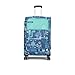 uppercase Jfk (Medium) 68Cms|Check-In Trolley Bag|Dust-Resistant Eco-Soft Polyester Printed Luggage|Sustainable 8 Wheel Speed_Wheel Suitcase For Men & Women |2500 Days Warranty (Denim Blue)