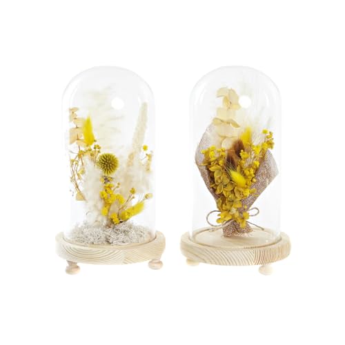 DECORACION FLOR SECA CRISTAL 12X12X21 2 SURT.