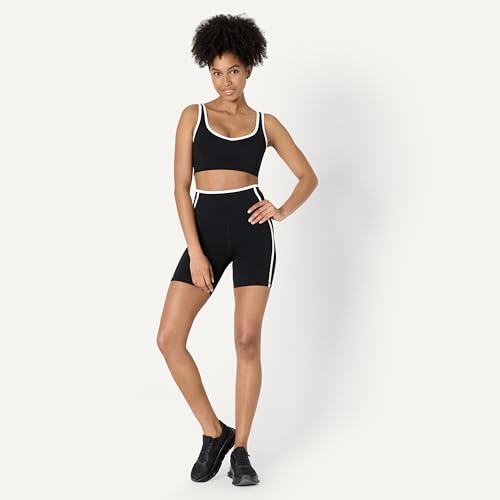 Image of Amazon Essentials Women's Active FormFlex Buttery Soft Light Support V-Neck Sports Bra with Contrast Trim